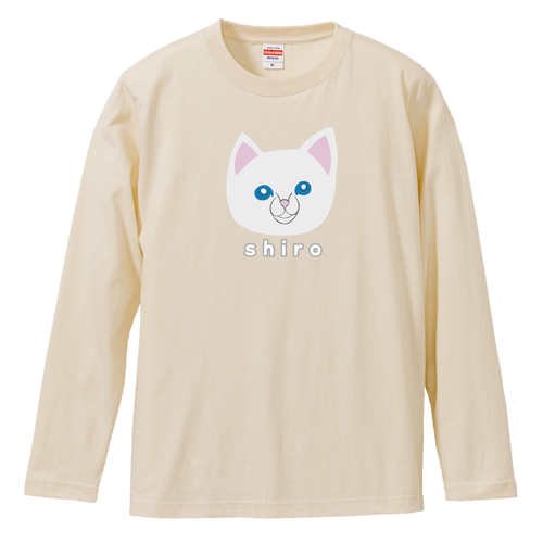 しろねこちゃん ロングスリーブTシャツ