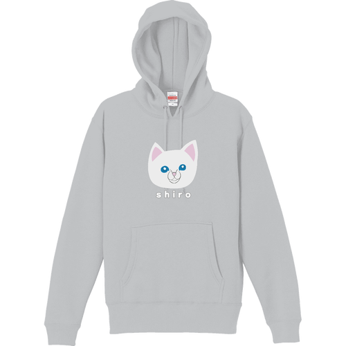 しろねこちゃん T/C スウェット プルオーバー パーカ