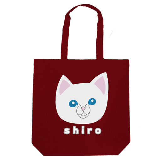 しろねこちゃん 厚手コットンマチ付トート(L)