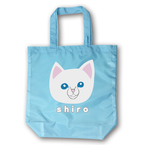 しろねこちゃん コンパクトバッグ（M）ポーチ付き