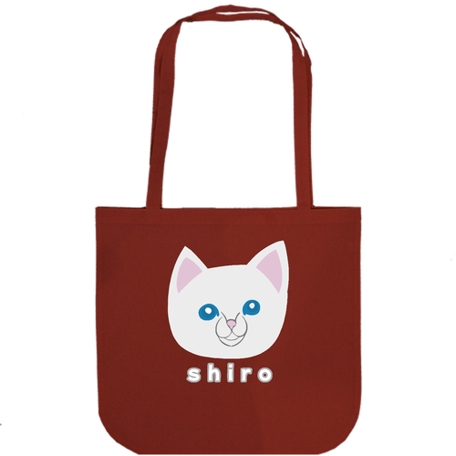 しろねこちゃん 厚手コットンラウンドボトムバッグ(M)