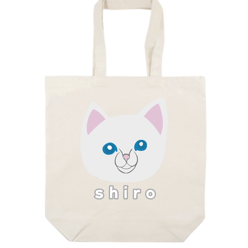しろねこちゃん オーガニックコットンキャンバストート（M）