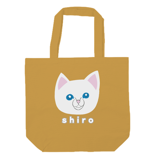 しろねこちゃん キャンバスデイリートート（ML)【白プリント有】