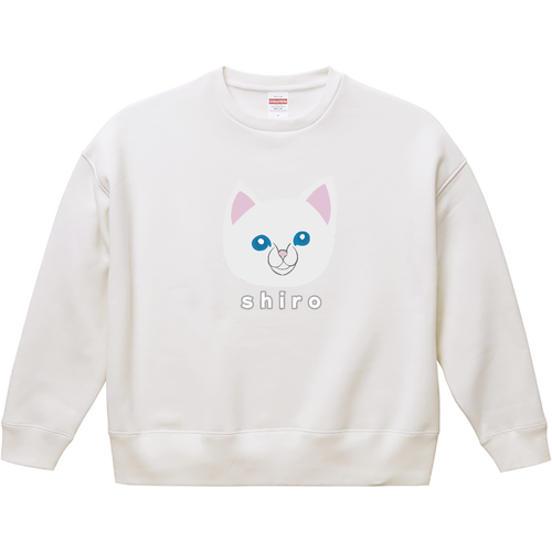 しろねこちゃん T／Cビッグシルエットクルーネックスウェット