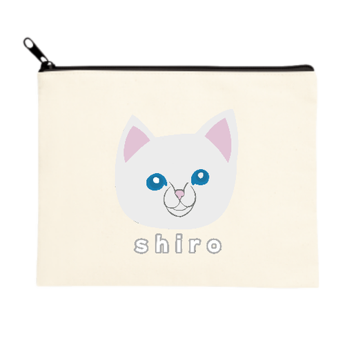 しろねこちゃん キャンバスポーチ（Ｍ）