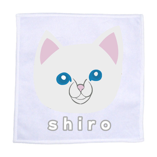 しろねこちゃん ラビットタッチ 20cmミニハンカチ