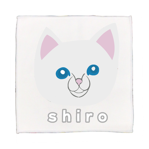 しろねこちゃん ピクチャースタイル ハンドタオル