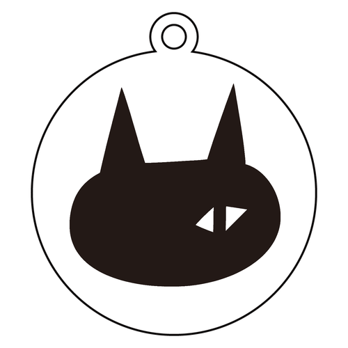 視線 アクリルキーホルダー　丸型 (6cm)