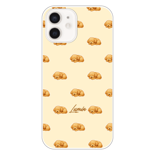 お昼寝トイプードル iPhone12（透明）