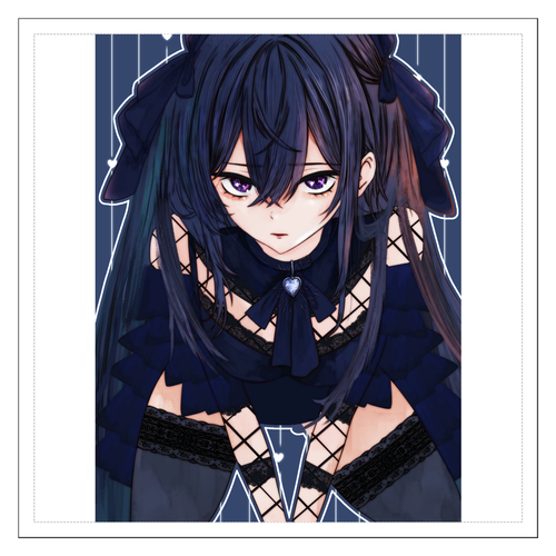 上目で見てるからね クリアステッカー・シール 100mmクリアステッカー・シール