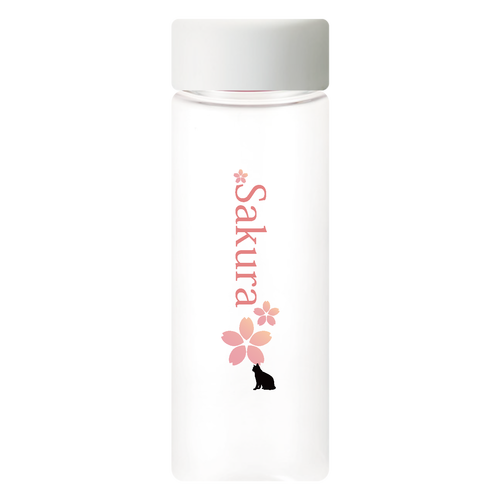 Sakuraと猫のクリアボトル スリムクリアボトル