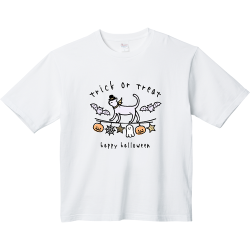 子猫とコウモリのハロウィンパーティー ヘビーウェイト ビッグシルエットTシャツ