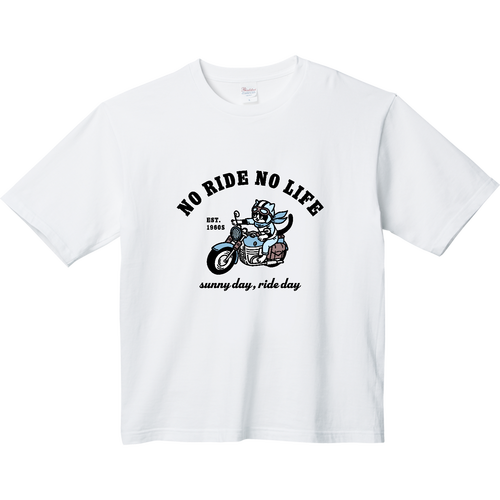 バイク乗りのハチワレ君！ pat01 CO ヘビーウェイト ビッグシルエットTシャツ