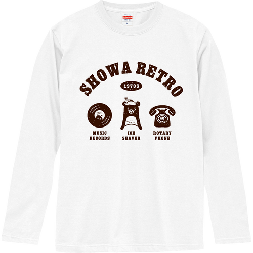 昭和レトロ pat02 BR ロングスリーブTシャツ