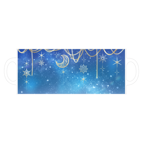 星空とアンティークのマグカップ 全面印刷マグカップ