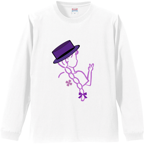 バイオレットガール リブ付 ロングスリーブＴシャツ