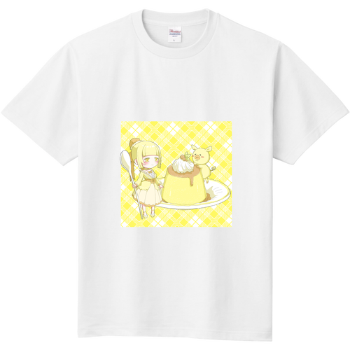 お菓子と少女（黄＆黄緑） 定番Ｔシャツ