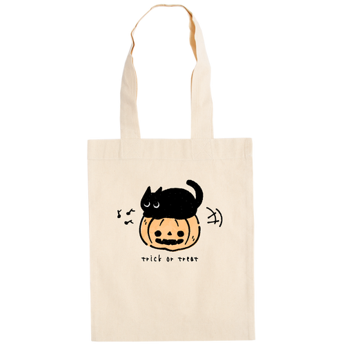 ハロウィン 黒猫とジャックオランタン ドイツテューテ【白プリントあり】