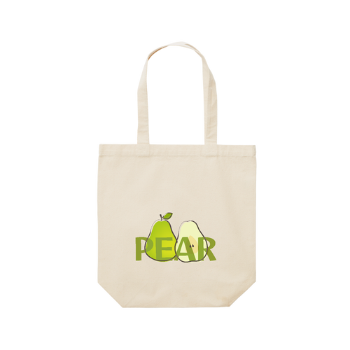 PEAR(洋梨) レギュラーキャンバストートバッグ(M) (フルカラー転写プリント)