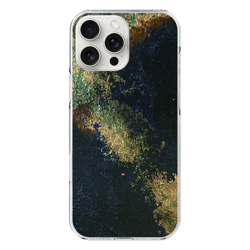 世界地図 iPhone16 ProMax (透明)(ハードケース)