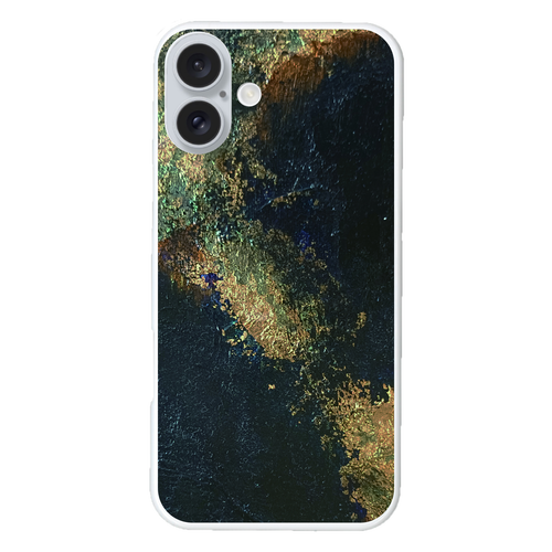 世界地図 iPhone16 Plus (透明)(ハードケース)