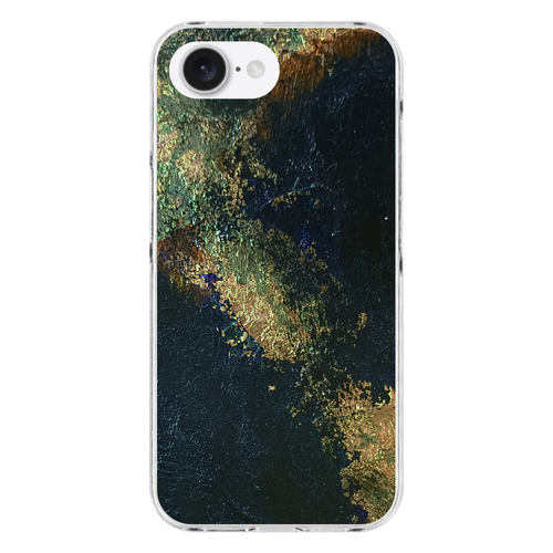 世界地図 iPhone16e (透明)(ハードケース)