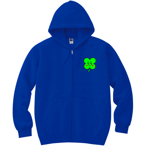 幸せのクローバー 軽量ジップアップパーカー