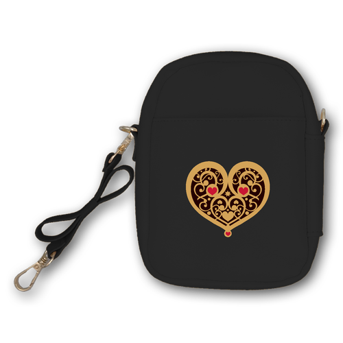 アンティーク風ハート／ぬいポーチ ぬいぐるみポーチ