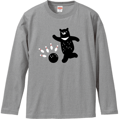 ボウリングくま君 ロングスリーブTシャツ