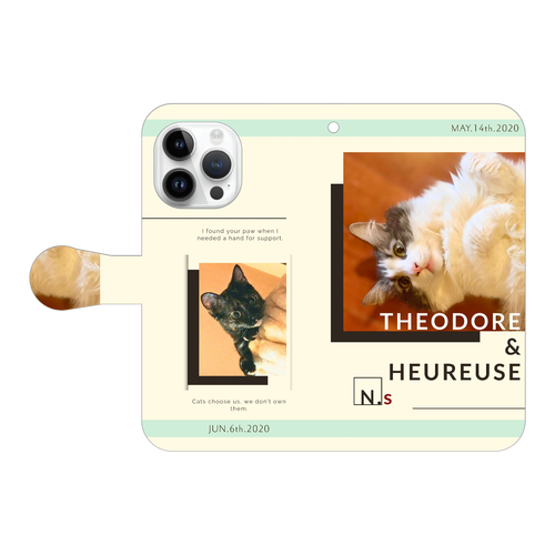 「2025年9月8日 17:18」に作成したデザイン iPhone15 Pro 手帳型スマホケース