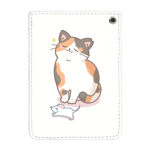 狩するさくらにゃん PUレザーパスケース(チェーン付き)