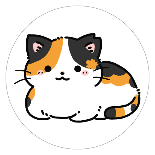 さくらにゃん 白雲石コースター　丸