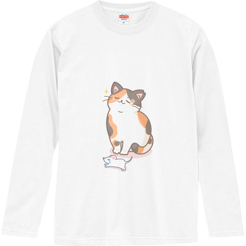 狩するさくらにゃん ロングスリーブTシャツ