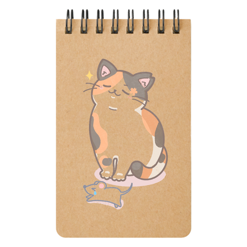 狩するさくらにゃん リサイクルＡ７リングメモ　ナチュラル