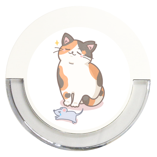 狩するさくらにゃん クリアワイヤレス充電器　ラウンド　10W