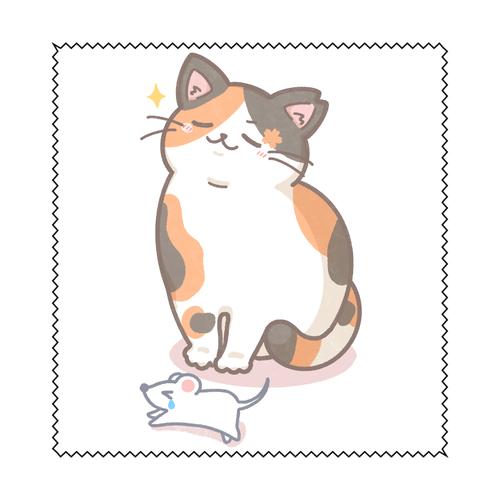 狩するさくらにゃん マイクロファイバーメガネ拭き