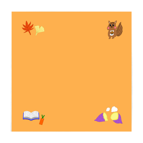 四季ハンカチ（秋） ソフトタッチミニタオル