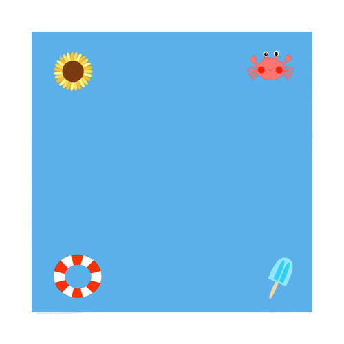 四季ハンカチ（夏） 接触冷感 高発色 全面印刷 クールウォッシュタオル