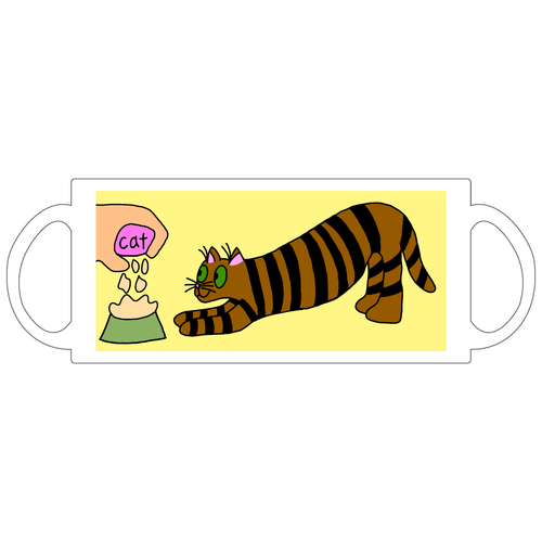 伸び伸び猫のおやつマグカップ 定番マグカップ