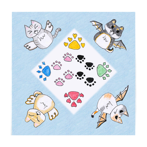 ボクたちは天使にも悪魔にもなれるハンカチ ソフトタッチミニタオル