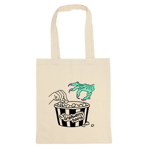 トートバッグ「どっちが狙われているんでしょうね…」 厚手コットンバッグ（M)