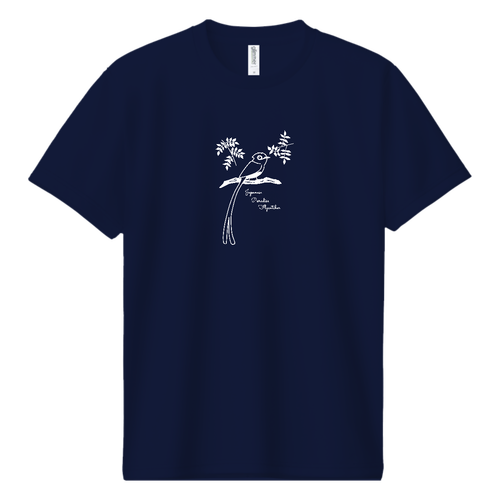 野鳥Tシャツ　サンコウチョウ ドライＴシャツ