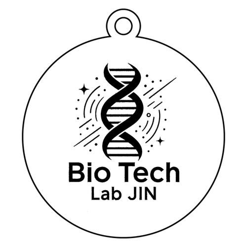 Bio Tech Lab JIN DNAロゴ アクリルキーホルダー　丸型 (6cm)