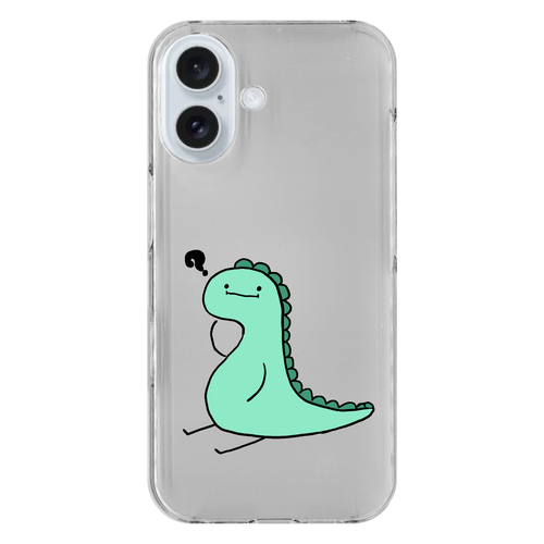 何もわかってないエモちゃんのスマホケース iPhone16 (透明)(ハードケース)