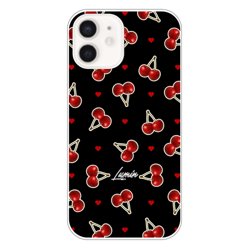 Cherry-ブラック iPhone12（透明）