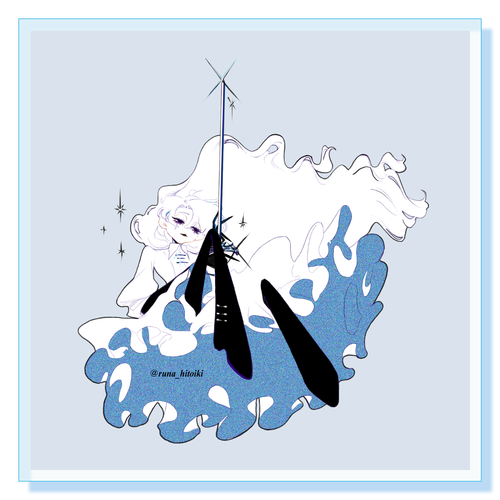 こがれるしょうじょ　アクリルブロック (100 x 100mm) アクリルブロック (100 x 100mm)