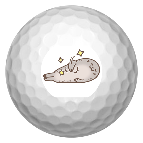 ゴルフボール おなかをぺちぺちするアザラシちゃん ゴルフボール(3個セット)