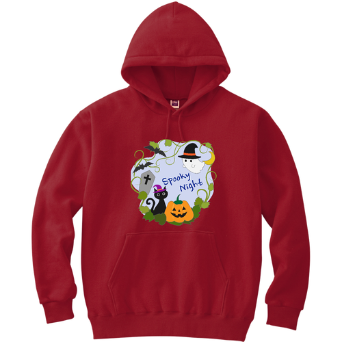 ハロウィン（Spooky Night） 軽量プルパーカー (長袖プリント)