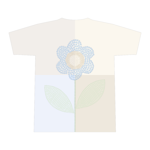 雑草の花 全面インクジェットTシャツ(M)