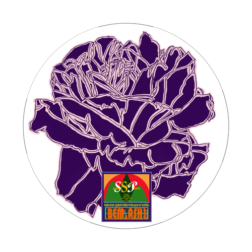 【ビェム.アッシュ】シリーズ…深紫の薔薇　内なる想い…靜 クリアバッジ